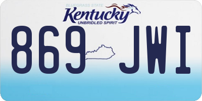KY license plate 869JWI
