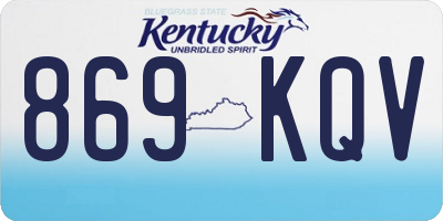 KY license plate 869KQV