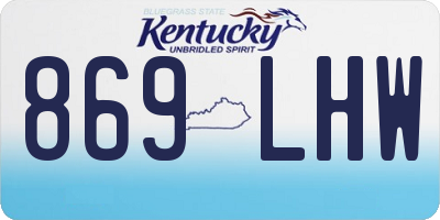 KY license plate 869LHW