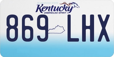 KY license plate 869LHX