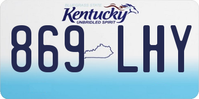 KY license plate 869LHY