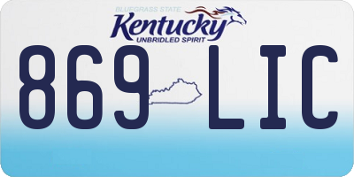 KY license plate 869LIC
