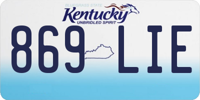 KY license plate 869LIE