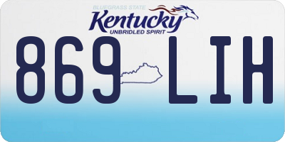 KY license plate 869LIH
