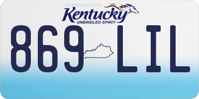 KY license plate 869LIL