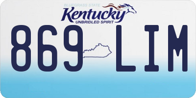 KY license plate 869LIM