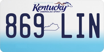 KY license plate 869LIN