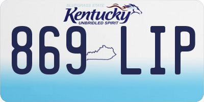 KY license plate 869LIP