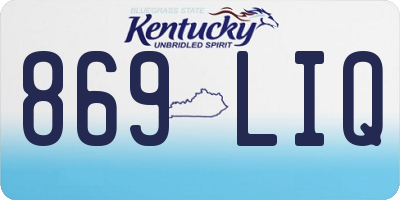 KY license plate 869LIQ
