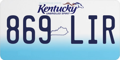 KY license plate 869LIR