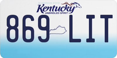 KY license plate 869LIT