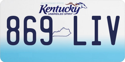 KY license plate 869LIV