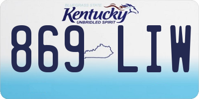 KY license plate 869LIW