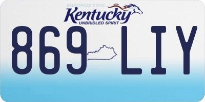 KY license plate 869LIY
