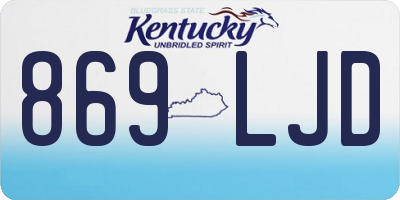 KY license plate 869LJD