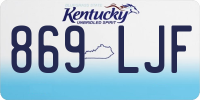 KY license plate 869LJF