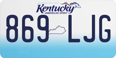 KY license plate 869LJG