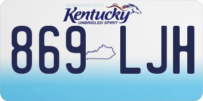 KY license plate 869LJH