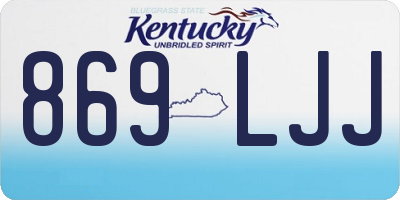 KY license plate 869LJJ