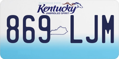 KY license plate 869LJM