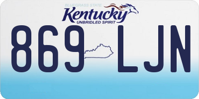 KY license plate 869LJN