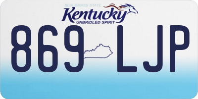 KY license plate 869LJP