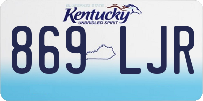 KY license plate 869LJR