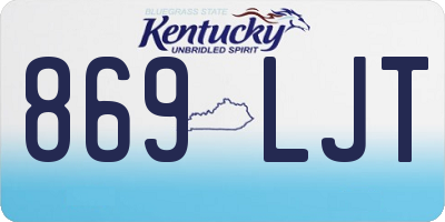 KY license plate 869LJT
