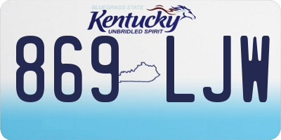 KY license plate 869LJW