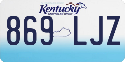 KY license plate 869LJZ