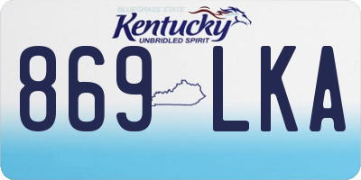 KY license plate 869LKA