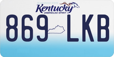 KY license plate 869LKB
