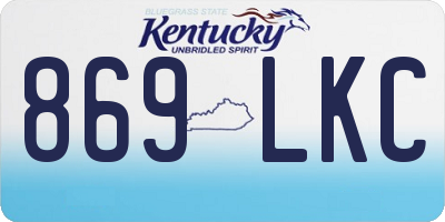 KY license plate 869LKC