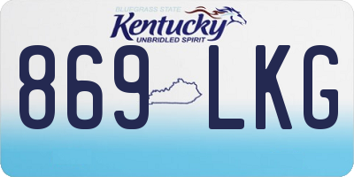 KY license plate 869LKG