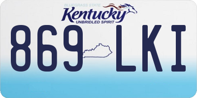 KY license plate 869LKI