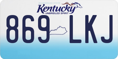 KY license plate 869LKJ