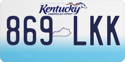 KY license plate 869LKK