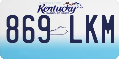 KY license plate 869LKM