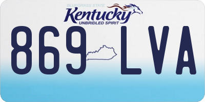 KY license plate 869LVA