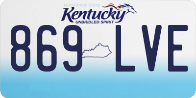 KY license plate 869LVE
