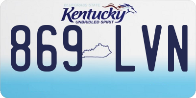 KY license plate 869LVN