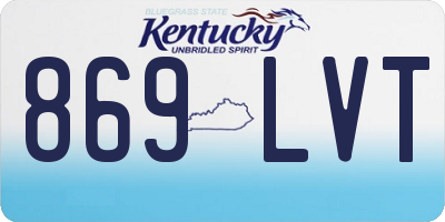 KY license plate 869LVT