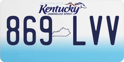KY license plate 869LVV