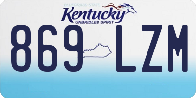 KY license plate 869LZM