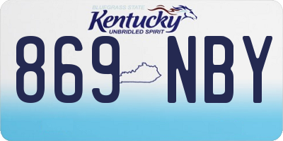 KY license plate 869NBY
