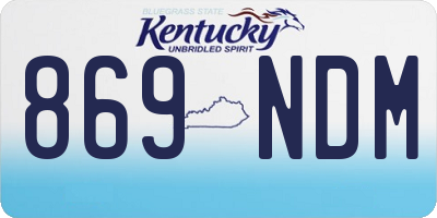 KY license plate 869NDM