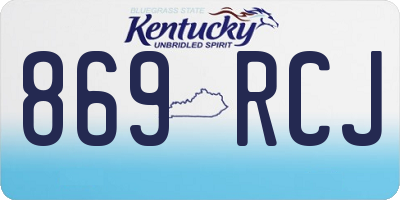 KY license plate 869RCJ