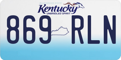 KY license plate 869RLN