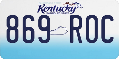 KY license plate 869ROC
