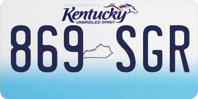 KY license plate 869SGR
